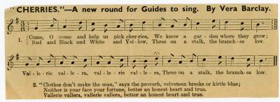 Cherries - a new round for guides to sing