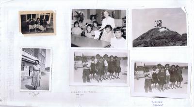 Photographs of students in class and activites