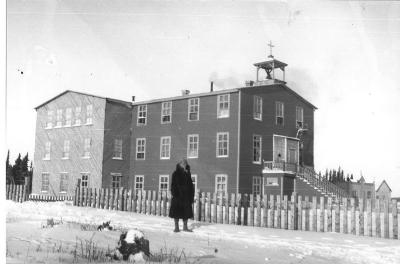 Photograph of the Roman Catholic mission at Fort George