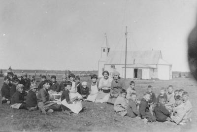 Photograph of women and children