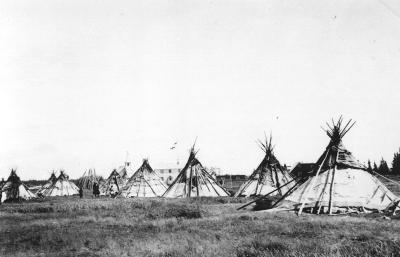 Photograph of tipis