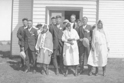 Photograph of three weddings