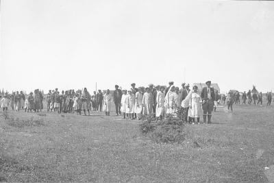 Photograph of wedding procession