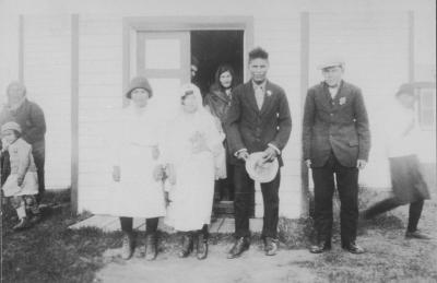 Photograph of wedding of Bella House and Tommy Washapabano