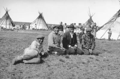 Photograph of Chief Bearskin and others