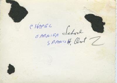 Photographs of school grounds, students, and staff