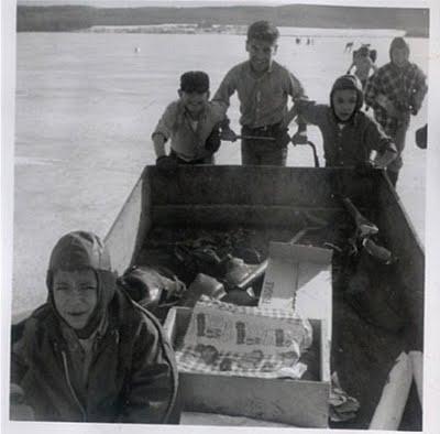 Students of Lejac indian residential school outside in the winter