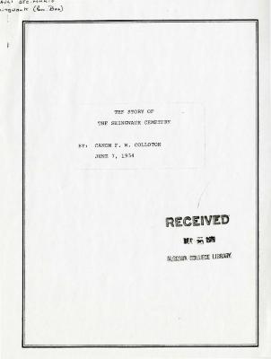 Story of the Shingwauk cemetery