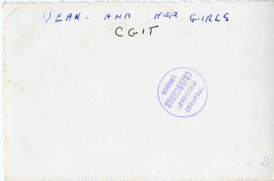 Photographs of household science and CGIT groups