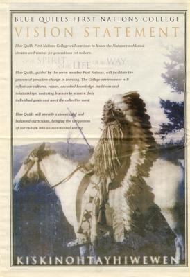 Blue Quills Indian Residential School anniversary newspaper