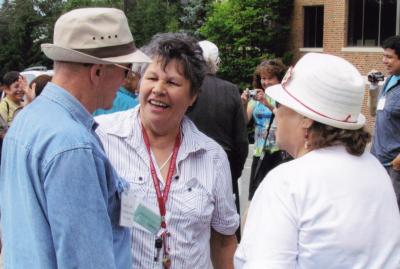 Front steps, group photographs