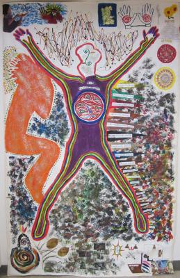 Photograph of Xochilt's body-map