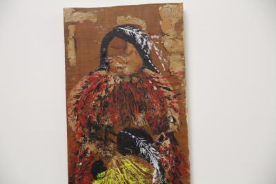 Photographs of Roxanne Martin's individual works, paintings