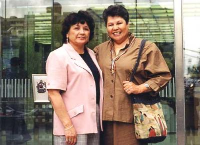 Photograph of Irene Louttit Barbeau and Shirley Horn
