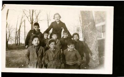 Olive Gould and Group of Boys