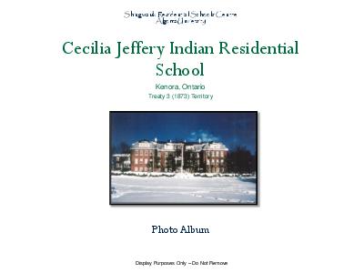 Cecilia Jeffery Indian Residential School photo album