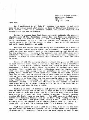 A letter from Ken Ingle to Don Jackson