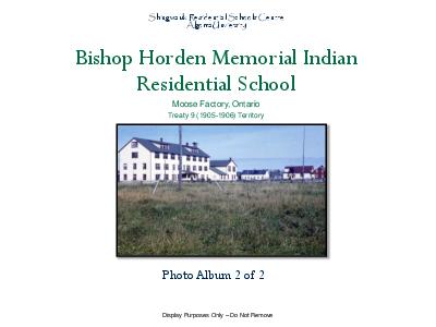 Moose Fort Indian Residential School photo album two