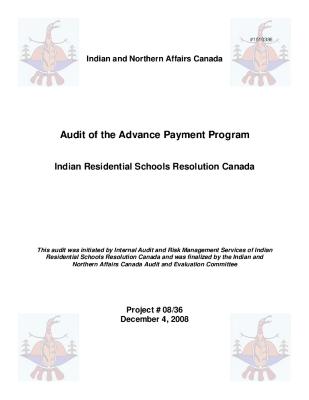 Audit of the advance payment progam