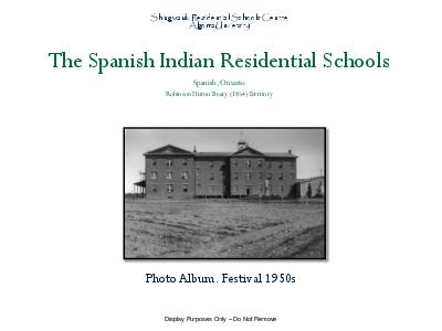Spanish indian residential schools festivals photo album