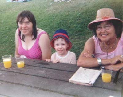 Photograph of  Violet Gibson, Vic Van Landuyt Jr. and Edith Pearl Chippewa