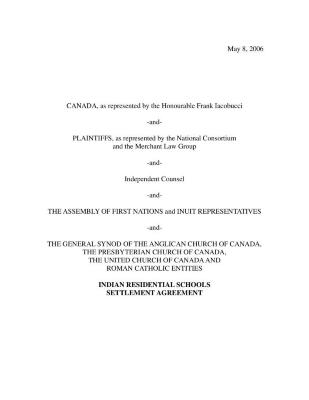 Indian Residential Schools Settlement Agreement collection