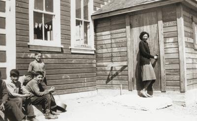 Photographs of Indian Residential School students and staff