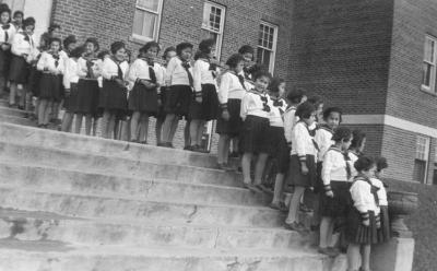 Photographs of students and staff at Shingwauk Indian Residential School