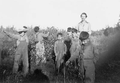 Photographs of students and staff at Shingwauk Indian Residential School