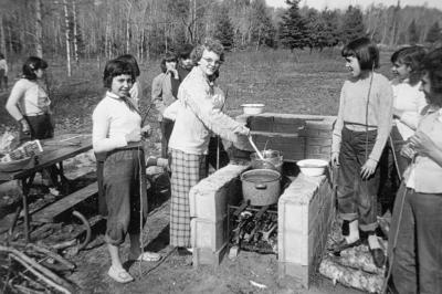 Photographs of picnics at the Shingwauk Indian Residential School