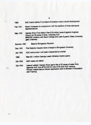 A brief history of Algoma University College