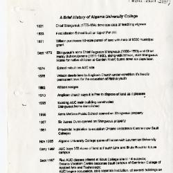 A brief history of Algoma University College