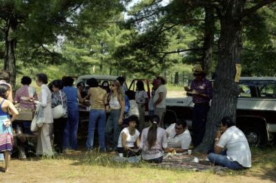 Photographs of reunion participants and events