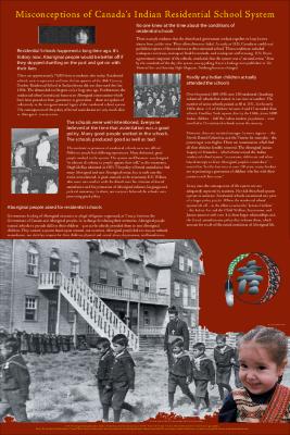 Misconceptions of Canada's indian residential school system posters
