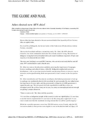 Atleo elected new AFN chief