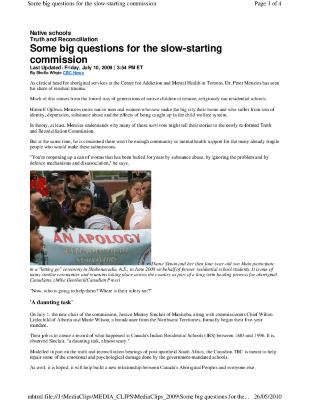 Some big questions for the slow-starting commission