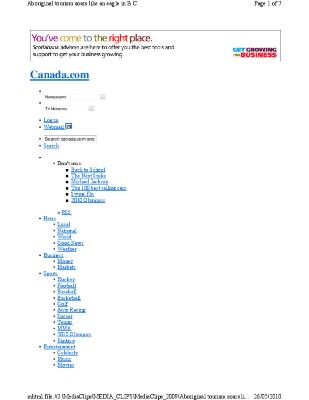 Aboriginal tourism soars like an eagle in B.C.