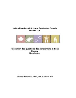 Media clips about residential schools