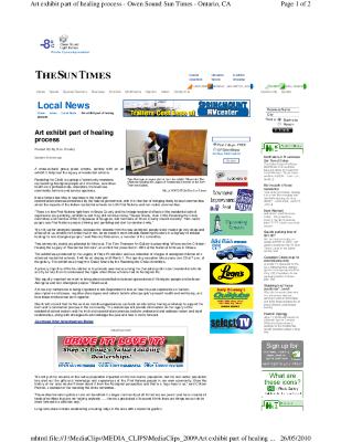 Art exhibit part of healing process