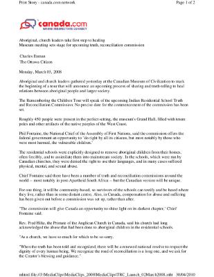 Aboriginal and church leaders remembering the children