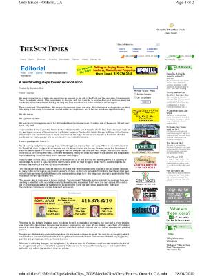 A few faltering steps toward reconciliation